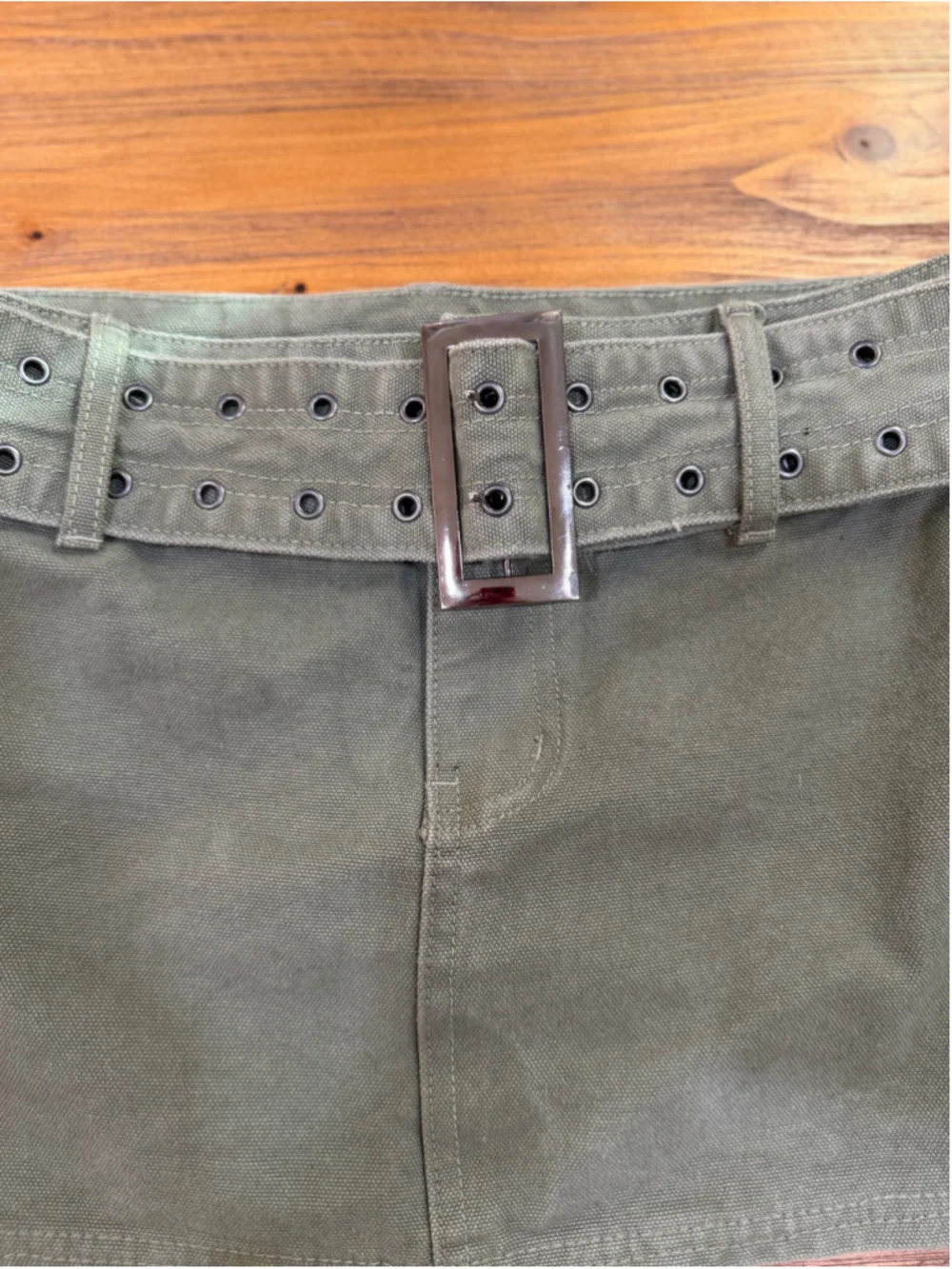Princess Polly Iconic Cargo Mini Skirt Khaki Size 6
